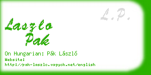 laszlo pak business card